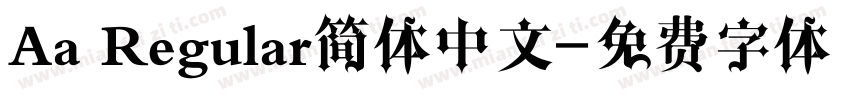 Aa Regular简体中文字体转换